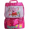 Zaino Scuola Estensibile Peppa Pig Rosa Zaino In Poliestere Zainetto elementare Bambina