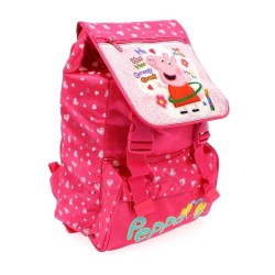 Zaino Scuola Estensibile Peppa Pig Rosa Zaino In Poliestere Zainetto elementare Bambina