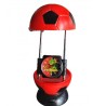 "Pallone Rosso Nero: Orologio Sveglia con Lampada da Tavolo - Combina Stile, Funzionalità e Illuminazione in un Unico Design!"