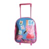 ZAINO ASILO CON TROLLEY PEPPA PIG ROSA RUOTE MANICO ALLUNGABILE