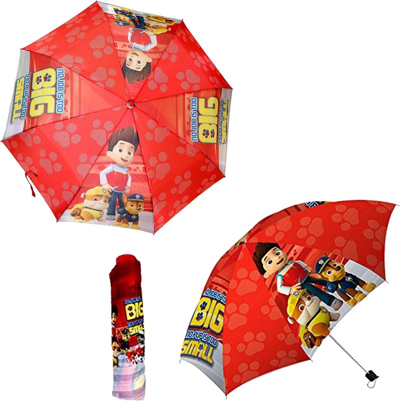Ombrello Pieghevole Bambino Paw Patrol – Antivento, Struttura Rinforzata, Portatile per Borsa e Zaino – 94 cm Diametro
