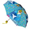Ombrello Pieghevole Bambina Baby Shark Antivento con Struttura Rinforzata Ombrello Portatile per Borsa, Zaino o Viaggio