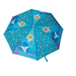 Ombrello Pieghevole Bambina Baby Shark Antivento con Struttura Rinforzata Ombrello Portatile per Borsa, Zaino o Viaggio