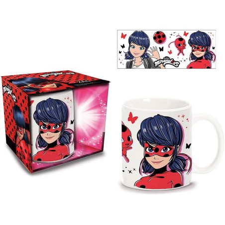TAZZA CERAMICA MIRACULOUS CON MANICO DISNEY LADY BUGS MUG COLAZIONE 350ML BAMBINA