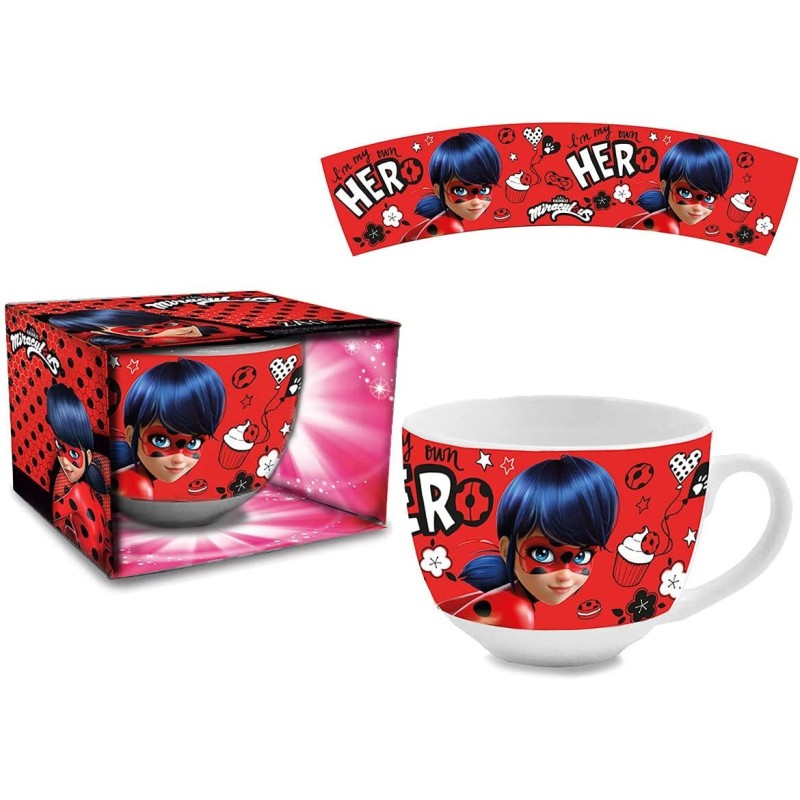 TAZZA TAZZONE CERAMICA MIRACULOUS DISNEY MUG IN CONFEZIONE REGALO LADY BUGS