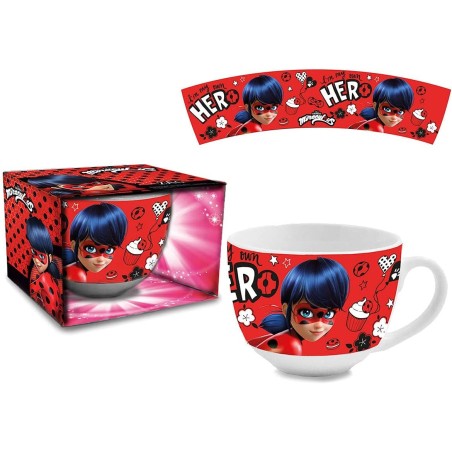 TAZZA TAZZONE CERAMICA MIRACULOUS DISNEY MUG IN CONFEZIONE REGALO LADY BUGS
