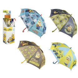 Ombrello pioggia grande lungo Antivento Colorato MINIONS 8 raggi cm 42 colore Ombrelli assortiti