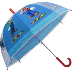 Ombrello Manuale Cupola 46cm Super Mario -Luigi Antivento con Apertura di Sicurezza