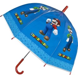 Ombrello Manuale Cupola 46cm Super Mario -Luigi Antivento con Apertura di Sicurezza