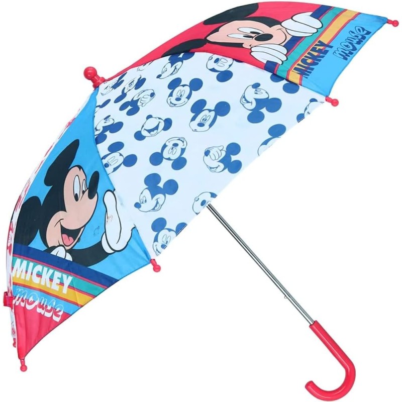 Ombrello Automatico Mickey Disney con 8 raggi Diametro: 67cm Topolino Perfetto per regalo Bambini