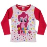 T-Shirt Manica Lunga Disney My Little Pony per Bambina - Taglia 3 Anni, Rosso con Glitter"
