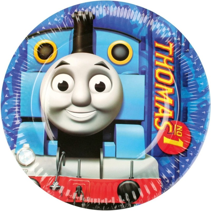 8 piatti in cartone Disney TRENINO THOMAS Ø23 diametro Feste & Compleanni