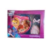 Winx-Confezione Regalo Tracollina Cuore con Portaspiccioli e Elastico Capelli Fiocco Bambina