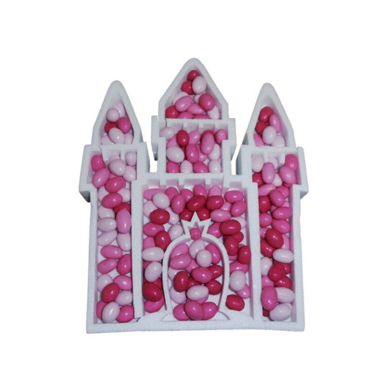 Portaconfetti Vassoio Centro Tavola Polistirolo Castello Principessa 35x29