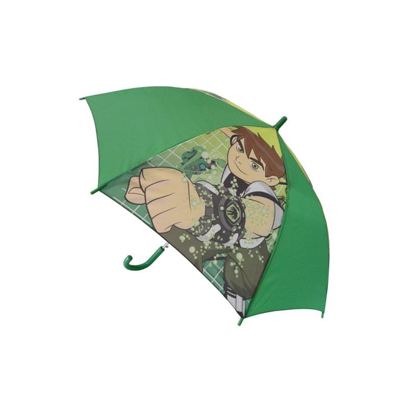 "Ombrello Pioggia Lungo Ben 10 - Struttura Antivento, Manuale con 8 Raggi, Perfetto per Bambini Avventurosi!"
