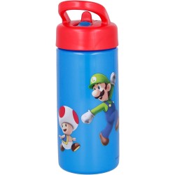 Borraccia con Beccuccio Ripiegabile Super Mario Bros - 410 ml per Scuola e Tempo Libero