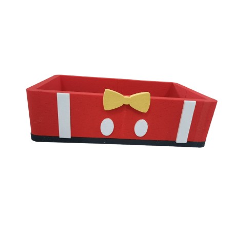 Scatola Contenitore Mickey Mouse in Polistirolo 50 cm Contenitore a Forma di Panciotto con Papillon per Feste e Compleanni