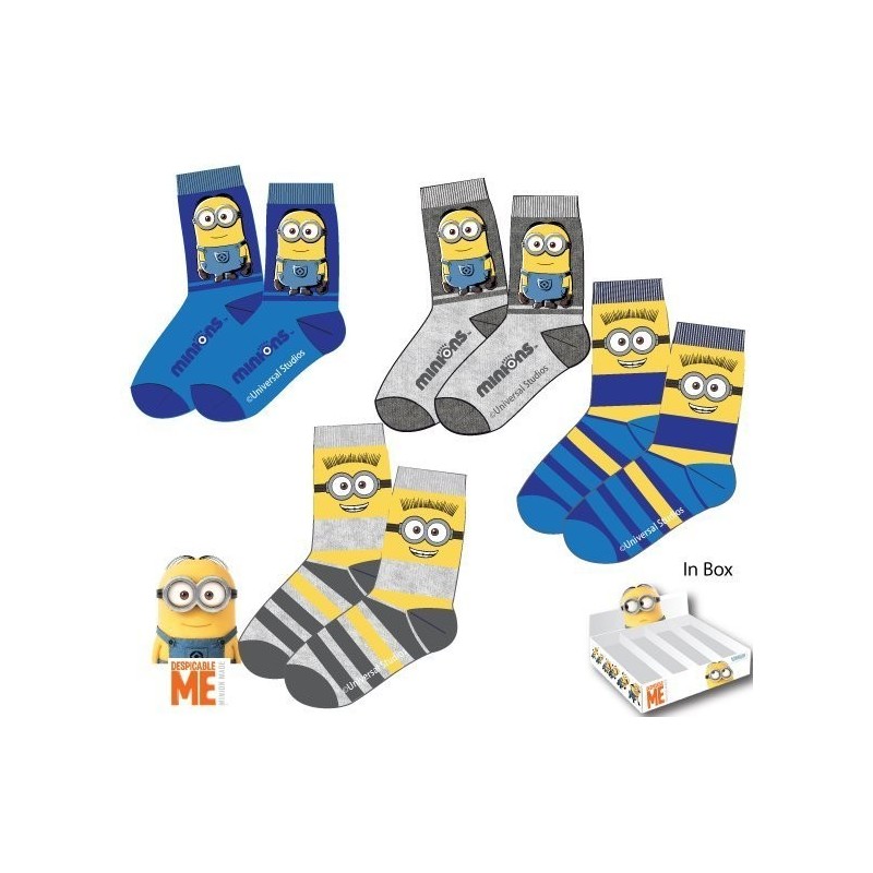 CALZINI ANTISCIVOLO MINIONS 10 ANNI IN COTONE MERCERIZZATO BAMBINI