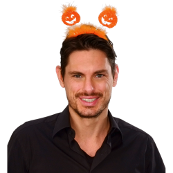 Cerchietto Halloween con Zucca a Molla – Fascia per Capelli Cosplay Accessori Festa e Decorazioni