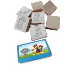 Laboratorio Set Stampa e Timbri Paw Patrol – Set Creativo in Legno e Gomma con Banchetto e Pennarelli Fila