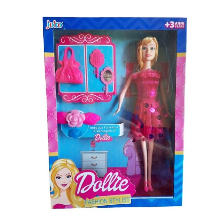 Bambola Dollie Fashion Stylist 30 cm – Bambola alla Moda con Accessori | Giocattolo per Bambine 3+ | Idea Regalo Fashion