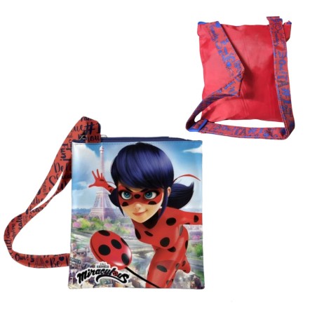 Borsa Passeggio Miraculous Disney con Tracolla Regolabile Borsetta Lady Bugs 20x18 cm
