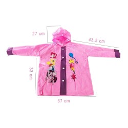 Impermeabile Antipioggia con Cappuccio per Bambina - My Little Pony Disney | Antivento e Impermeabile | Taglia 6 Anni