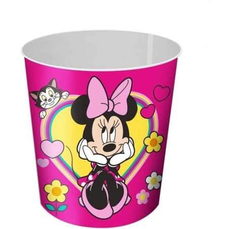 Cestino gettacarte Minnie Mouse Disney Arredo Cameretta Bambina Ø cm. 21