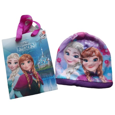 CAPPELLO INVERNALE FROZEN ELSA ANNA DISNEY IN BORSETTA TAGLIA 54 BAMBINA