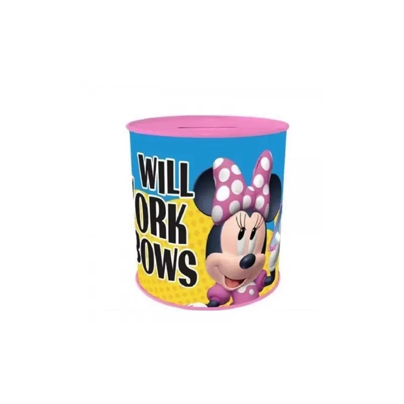 SALVADANAIO IN LATTA MINNIE DISNEY CM 11X13 IDEA REGALO BAMBINA