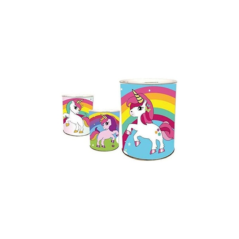 SALVADANAIO IN LATTA DISNEY UNICORNO CM 11X13 IDEA REGALO BAMBINO