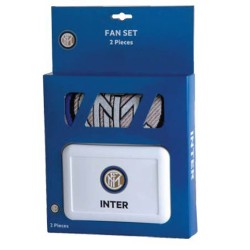 Set Regalo Ufficiale FC Inter – Porta Merenda e Sciarpa in Confezione Regalo – Idea Regalo per Tifosi