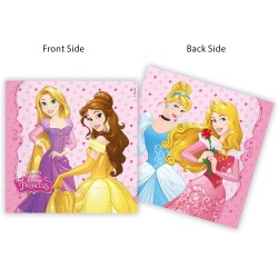 Tovaglioli di carta Disney Principesse 33 x 33 cm - Conf. 20 pz - Feste Compleanno a Tema