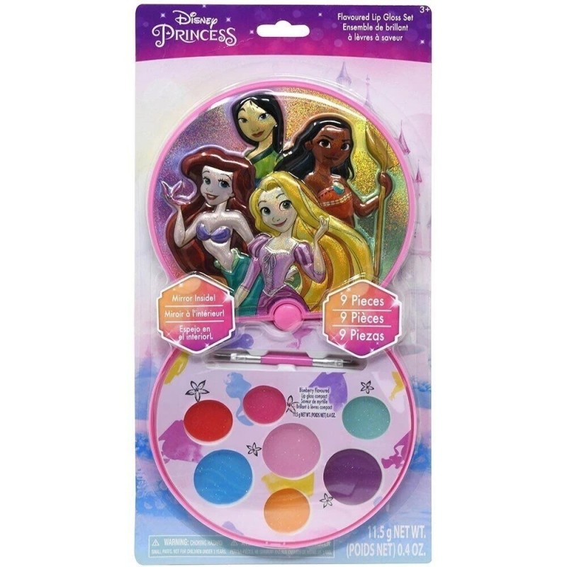 Disney Princess Trousse Make-Up – Set Lucidalabbra con Specchio per Bambine