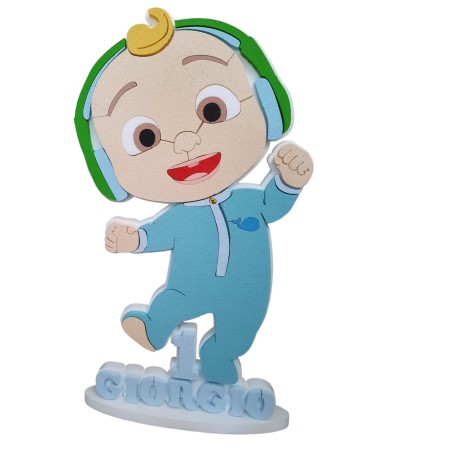 Sagoma 3D Cocomelon in Polistirolo Personalizzata con Nome ed Età – H 75 cm