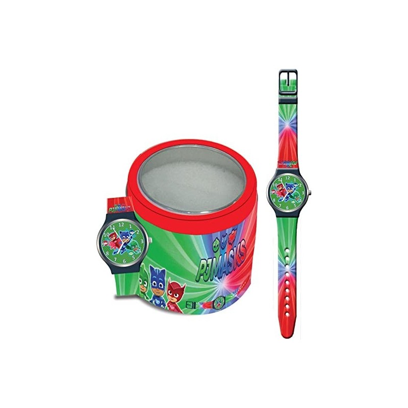 Orologio Analogico PJmasks da polso in Scatola di latta Idea Regalo Bambino