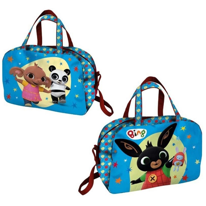 Borsone Bambini Bing il Coniglietto – Borsa Viaggio/Palestra con Manici e Tracolla Regolabile 39x26 cm