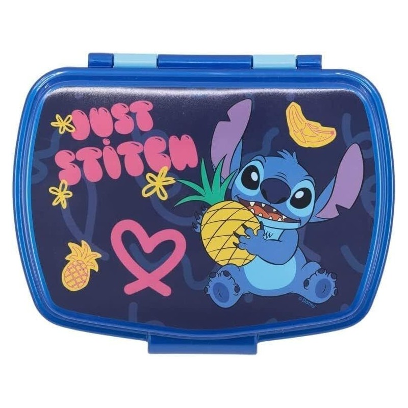 Portapranzo Contenitore Stitch - Porta Merenda per Scuola e Tempo Libero 17x14x6 cm