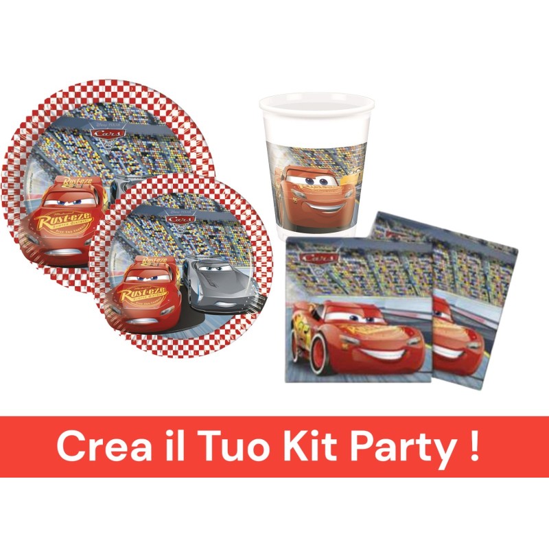 Coordinato per Feste Compleanno Cars Disney Kit Party Bambini Festa e Party