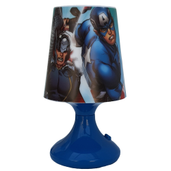 Mini Lampada Avengers Marvel Led Luce Notturna Portatile per Bambini Lampada da Comodino 19 cm Originale
