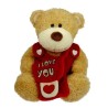 PELUCHE ORSETTO TEDDY I LOVE YOU CON TRACOLLINA PORTA TUTTO CM.30 PUPAZZO TEDDY