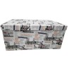 Scatola Regalo Vintage 33x24x18 cm – Design Newspaper con Coperchio | Elegante Porta Oggetti