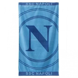 Telo Mare SSC Napoli Ufficiale in Spugna di Cotone – Azzurro Logo Club (90x170 cm)
