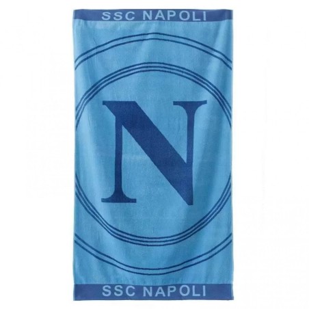 Telo Mare SSC Napoli Ufficiale in Spugna di Cotone – Azzurro Logo Club (90x170 cm)