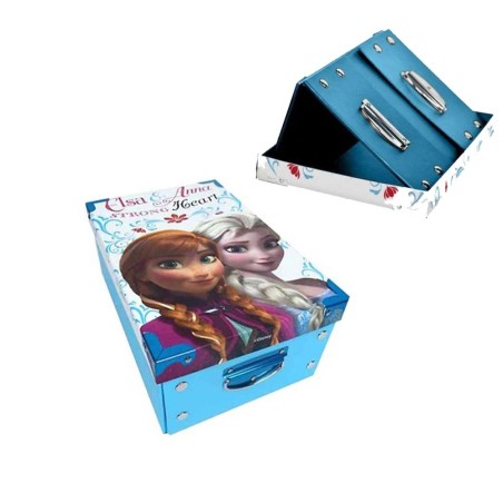 Scatola Disney Frozen Elsa e Anna – Contenitore Rigido 30×20×13 cm per Giocattoli, Accessori e Cameretta Bambini