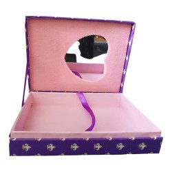 Diario Segreto Principessa Sofia Disney con Scatola con Cofanetto Specchio Cuore 14x10cm