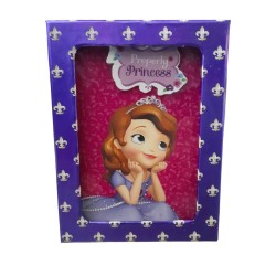 Diario Segreto Principessa Sofia Disney con Scatola con Cofanetto Specchio Cuore 14x10cm