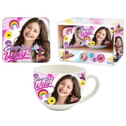 Tazzone Ceramica Disney Soy Luna con Sottobicchiere – Mug Colazione Bambina 380ml Regalo Originale