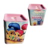 Temperamatite in Latta Quadrato Doppio Foro Shimmer & Shine Disney - Accessorio per Scuola e Regalino per Festa