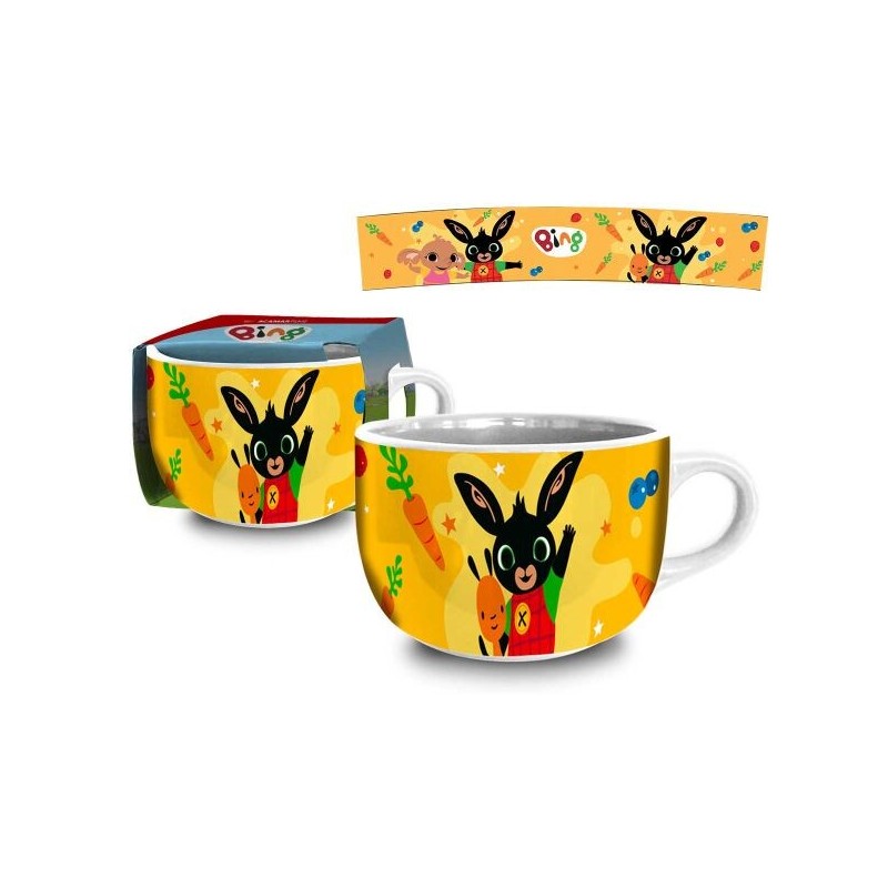 Tazza Colazione Bing il Coniglietto in Ceramica – Idea Regalo Bambini, Lavabile in Lavastoviglie